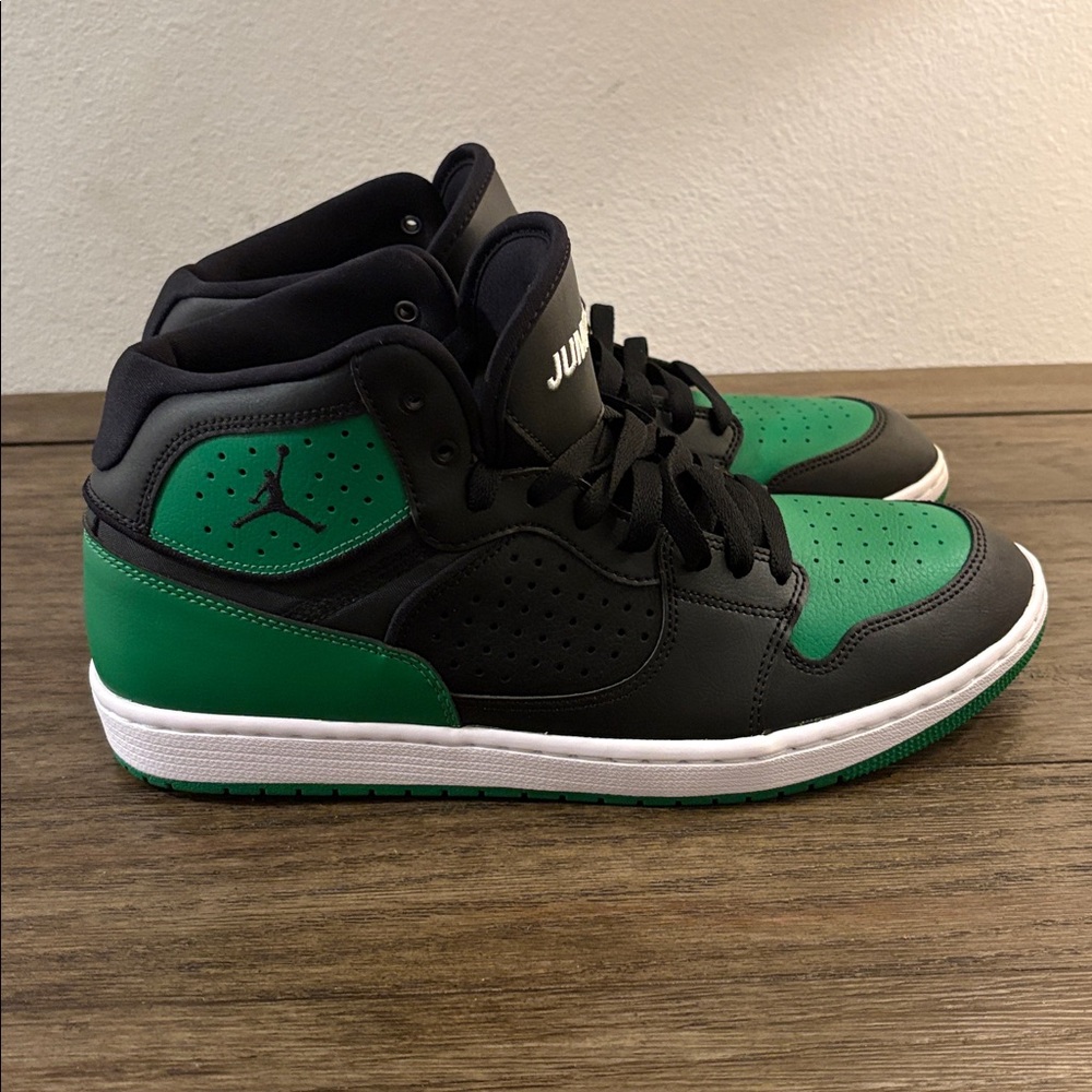 EUC Nike Air [Jordan] Access High-Top Black Verde Green Sneakers Shoes Men's 11 - Picture 7 of 12